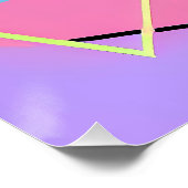 Pong Powered Memphis Pyramid Design Poster (Ecke)