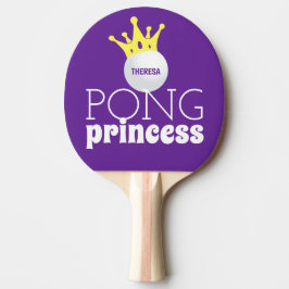 Pong Princess Lila Personalisierter Name Tischtennis Schläger