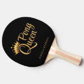 Pong Queen Black Gold Name Tischtennis Schläger (Seitenansicht)