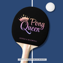 Pong Queen Black Pink Name Tischtennis Schläger
