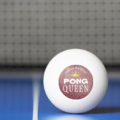 PONG QUEEN Rose Gold Glitzer Name Tischtennisball (Netto)