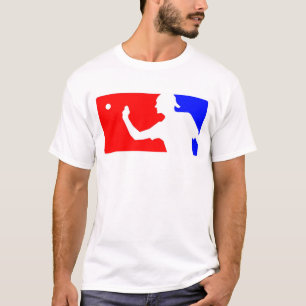 Pong-Shirt, rot, weiß und blau T-Shirt