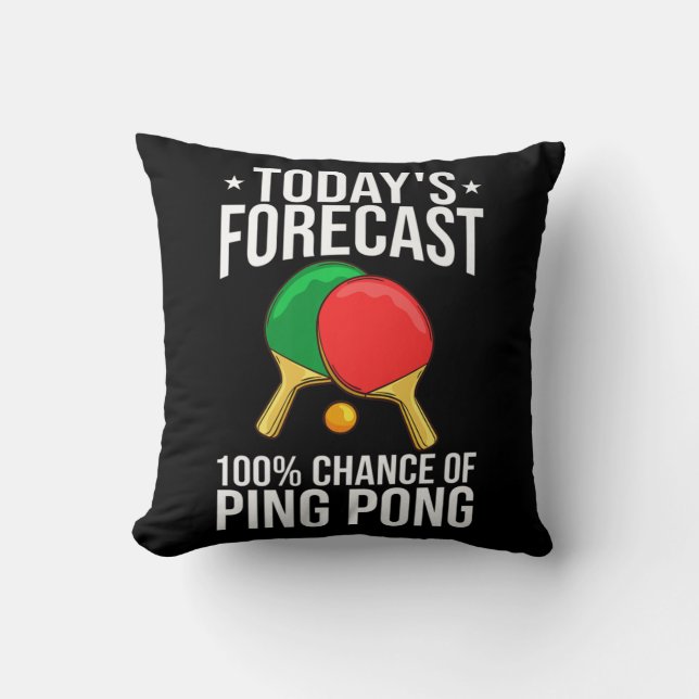 Pong Tischtennis Balls Paddle Game Kissen (Vorderseite)