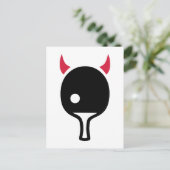 Pong Tischtennis Devil Postkarte (Stehend Vorderseite)