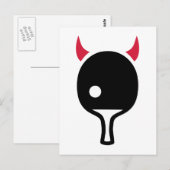 Pong Tischtennis Devil Postkarte (Vorne/Hinten)