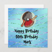 Pong Tischtennis Geburtstagkarte (Vorne/Hinten)