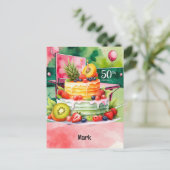 Pong Tischtennis Geburtstagkarte Postkarte (Stehend Vorderseite)