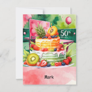 Pong Tischtennis Geburtstagkarte Postkarte