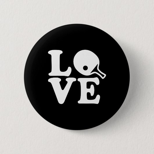 Pong Tischtennis Liebe Button (Vorderseite)