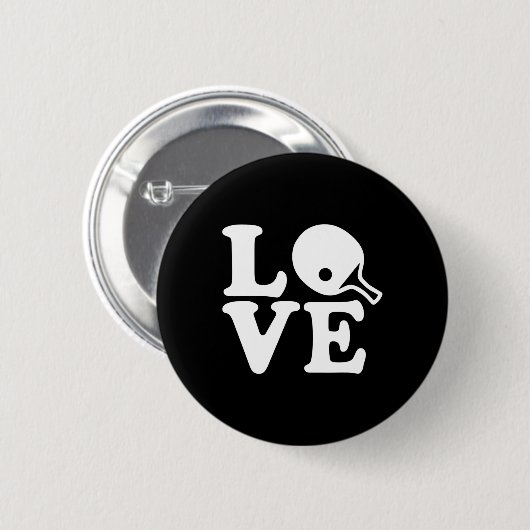 Pong Tischtennis Liebe Button (Vorne & Hinten)