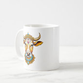 Pongal dekorierte Kuh Kaffeetasse (Vorderseite Links)