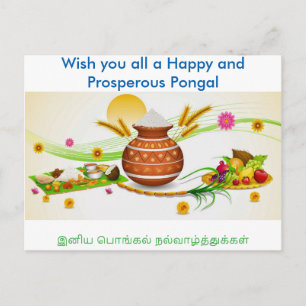 Pongal Greetings Postkarte