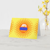 Pongal Topf und Sun-Entwurfs-Gruß-Karte Karte (Gelbe Blume)