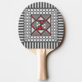 Pongpaddel mit alternierender Geometrie Tischtennis Schläger (Rückseite)