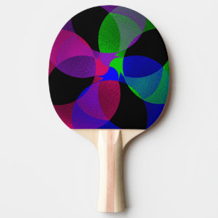 Pongpaddel mit mehrfarbiger Geometrie Tischtennis Schläger