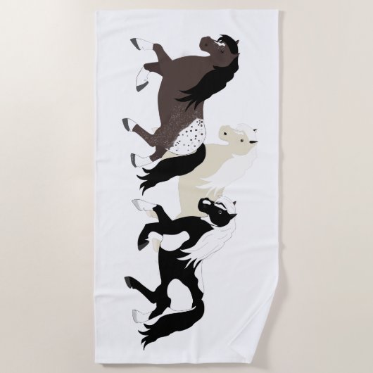 Ponies Beach Towel Strandtuch (Vorderseite)