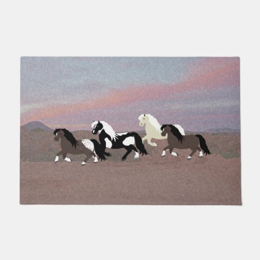Ponies Door Mat Fußmatte (Vorderseite)