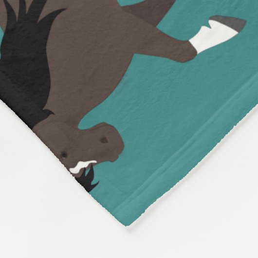 Ponies Fleece Blanket (Ecke)