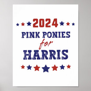 Ponies for Kamala-harris 2024 Poster