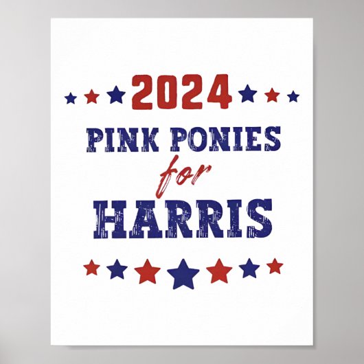 Ponies for Kamala-harris 2024 Poster (Vorne)