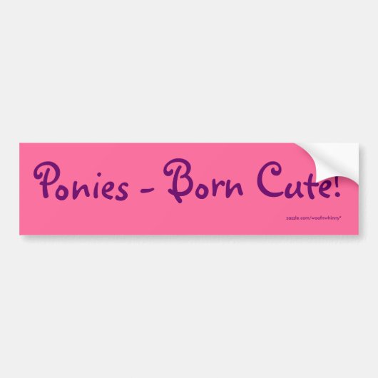 Ponies - Geboren Niedlich! Autoaufkleber (Vorne)
