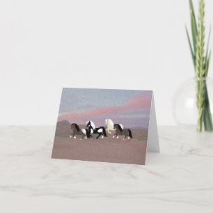 Ponies Greeting Card Feiertagskarte