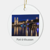 Pont a Mousson Panorama mit Moselle Souvenir Keramik Ornament (Links)