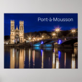Pont a Mousson Panorama mit Moselle Souvenir Poster (Vorne)