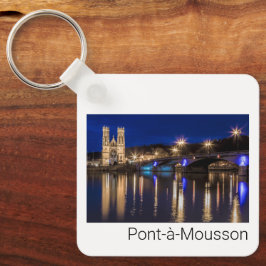 Pont a Mousson Panorama mit Moselle Souvenir Schlüsselanhänger