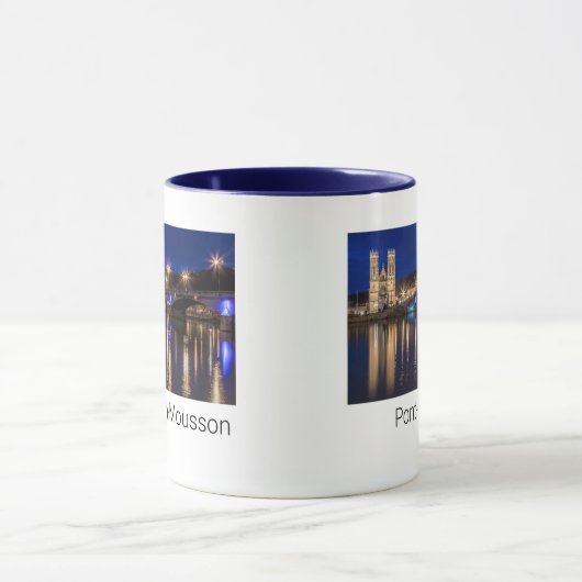 Pont a Mousson Panorama mit Moselle Souvenir Tasse (Zentrum)