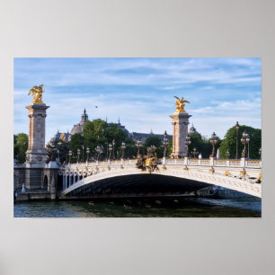 Pont Alexandre III an der Seine - Paris, Frankreic Poster