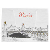 Pont Alexandre III auf der Seine-Fluss - Paris Fra Große Geschenktüte (Rückseite)