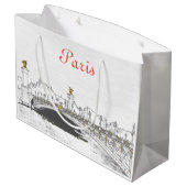 Pont Alexandre III auf der Seine-Fluss - Paris Fra Große Geschenktüte (Rückseite Schrägansicht)
