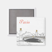 Pont Alexandre III auf der Seine-Fluss - Paris Fra Magnet (Vorderseite/Rückseite)