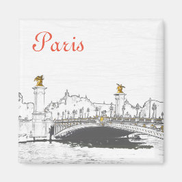 Pont Alexandre III auf der Seine-Fluss - Paris Fra Magnet