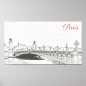 Pont Alexandre III auf der Seine-Fluss - Paris Fra Poster (Vorne)