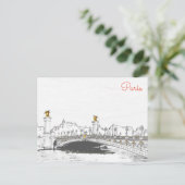 Pont Alexandre III auf der Seine-Fluss - Paris Fra Postkarte (Stehend Vorderseite)