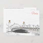 Pont Alexandre III auf der Seine-Fluss - Paris Fra Postkarte (Vorne/Hinten)