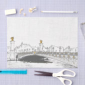 Pont Alexandre III auf der Seine-Fluss - Paris Fra Seidenpapier (Handwerk)