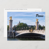Pont Alexandre III auf Seine River - Paris, Frankr Postkarte (Vorne/Hinten)