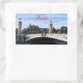 Pont Alexandre III auf Seine River - Paris, Frankr Rechteckiger Aufkleber (Tasche)