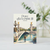Pont Alexandre III Frankreich Postkarte (Stehend Vorderseite)