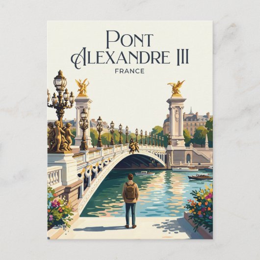 Pont Alexandre III Frankreich Postkarte (Vorderseite)
