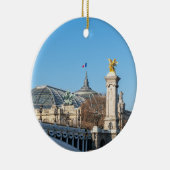 Pont Alexandre III und Grand Palais am sonnigen Ta Keramik Ornament (Rechts)