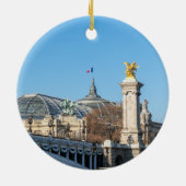 Pont Alexandre III und Grand Palais am sonnigen Ta Keramik Ornament (Hinten)