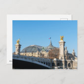 Pont Alexandre III und Grand Palais an einem sonni Postkarte (Vorne/Hinten)