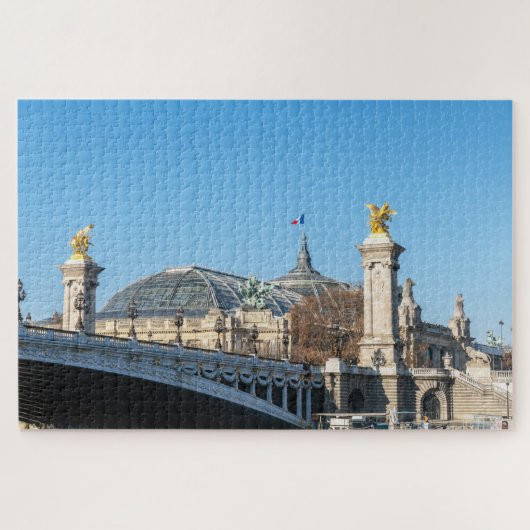 Pont Alexandre III und Grand Palais an einem sonni Puzzle (Horizontal)