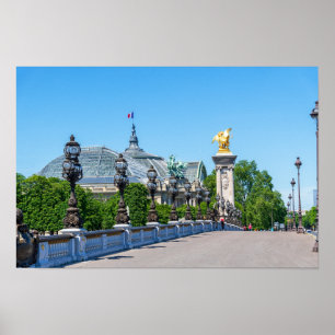 Pont Alexandre III und Grand Palais, Paris, Frankr Poster