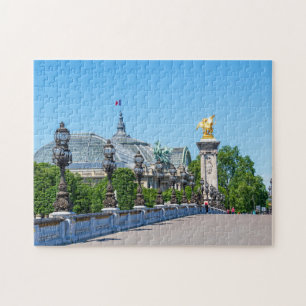 Pont Alexandre III und Grand Palais, Paris, Frankr Puzzle