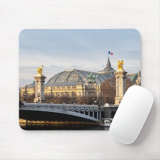 Pont Alexandre III und Grand Palais zur goldenen S Mousepad (Mit Mouse)